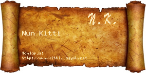 Nun Kitti névjegykártya