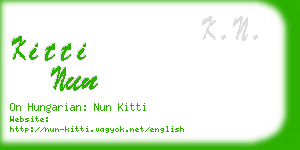 kitti nun business card